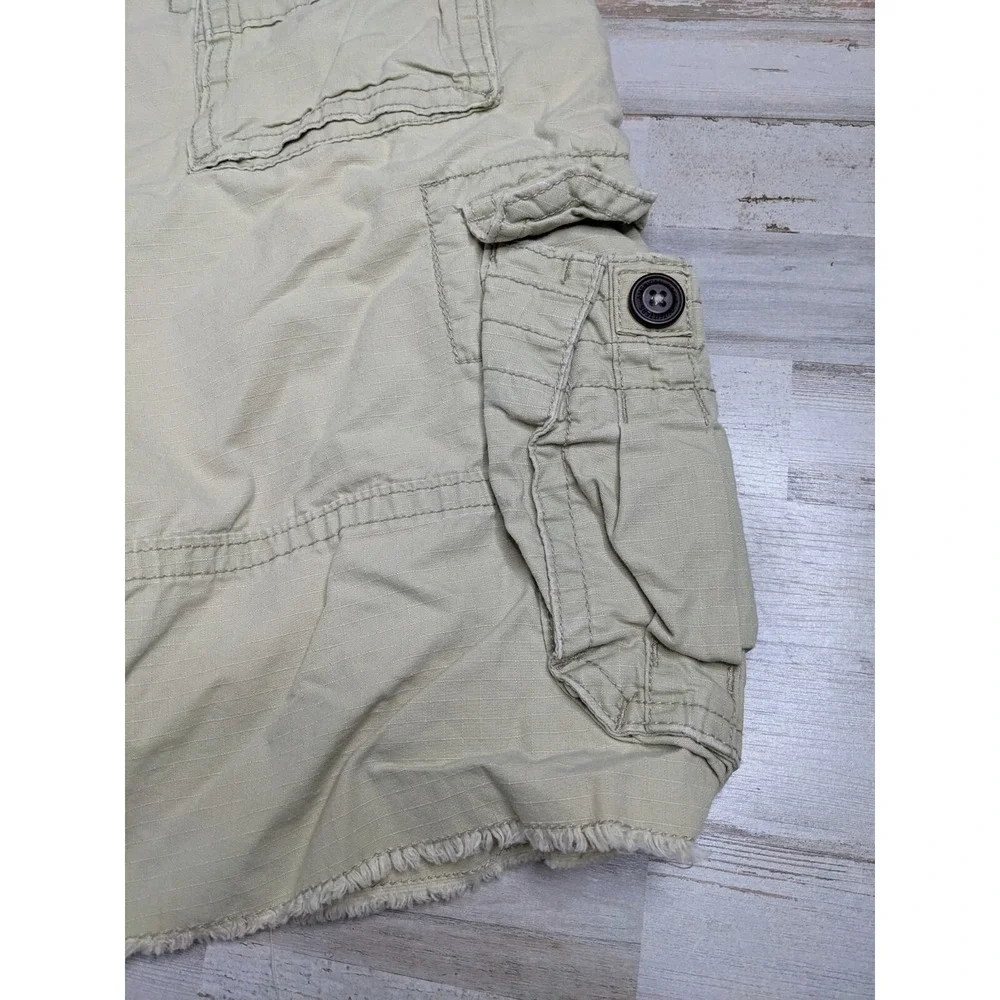 American Eagle Cargo Shorts Mens 30‎ Tan Khaki Ripstop Longboard Outdoors Skater